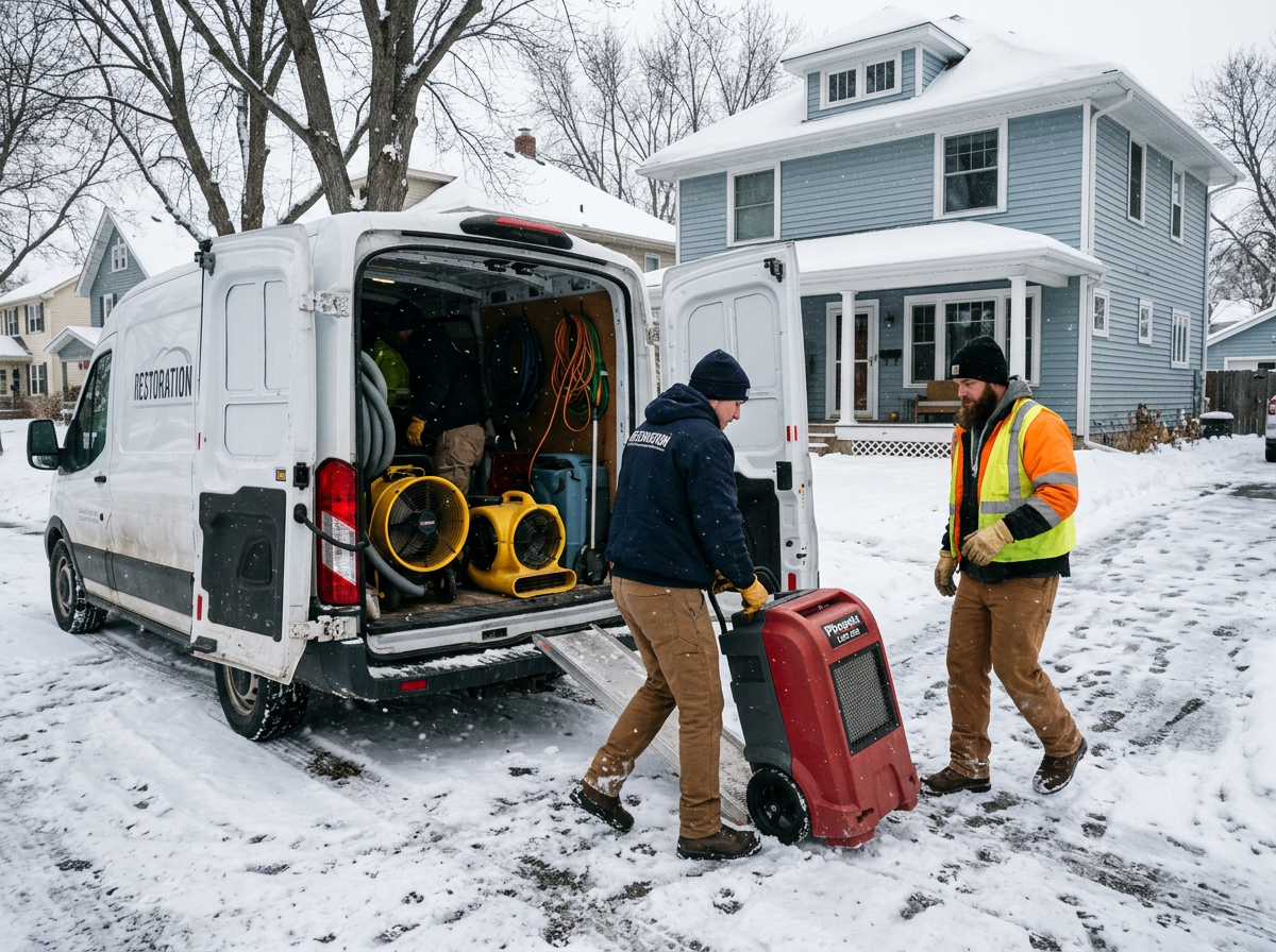 The Twin Cities Flood Response team at work in Osseo