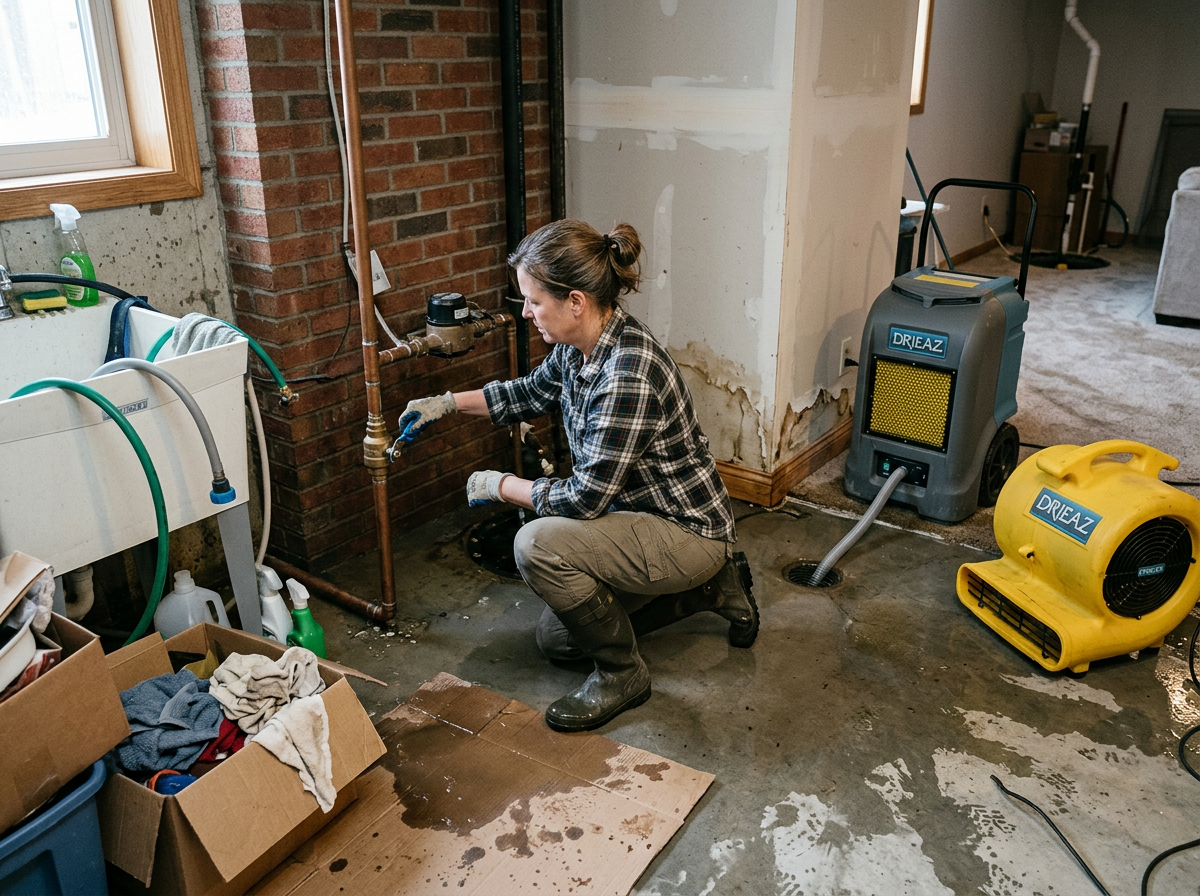 How to Shut Off Water and Start Drying a Flooded Osseo Basement