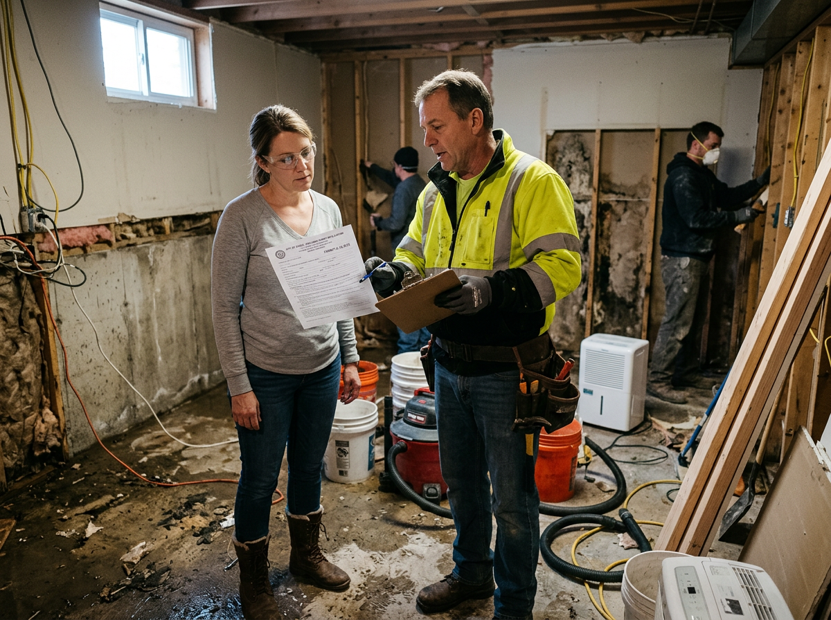water damage restoration in Mendota