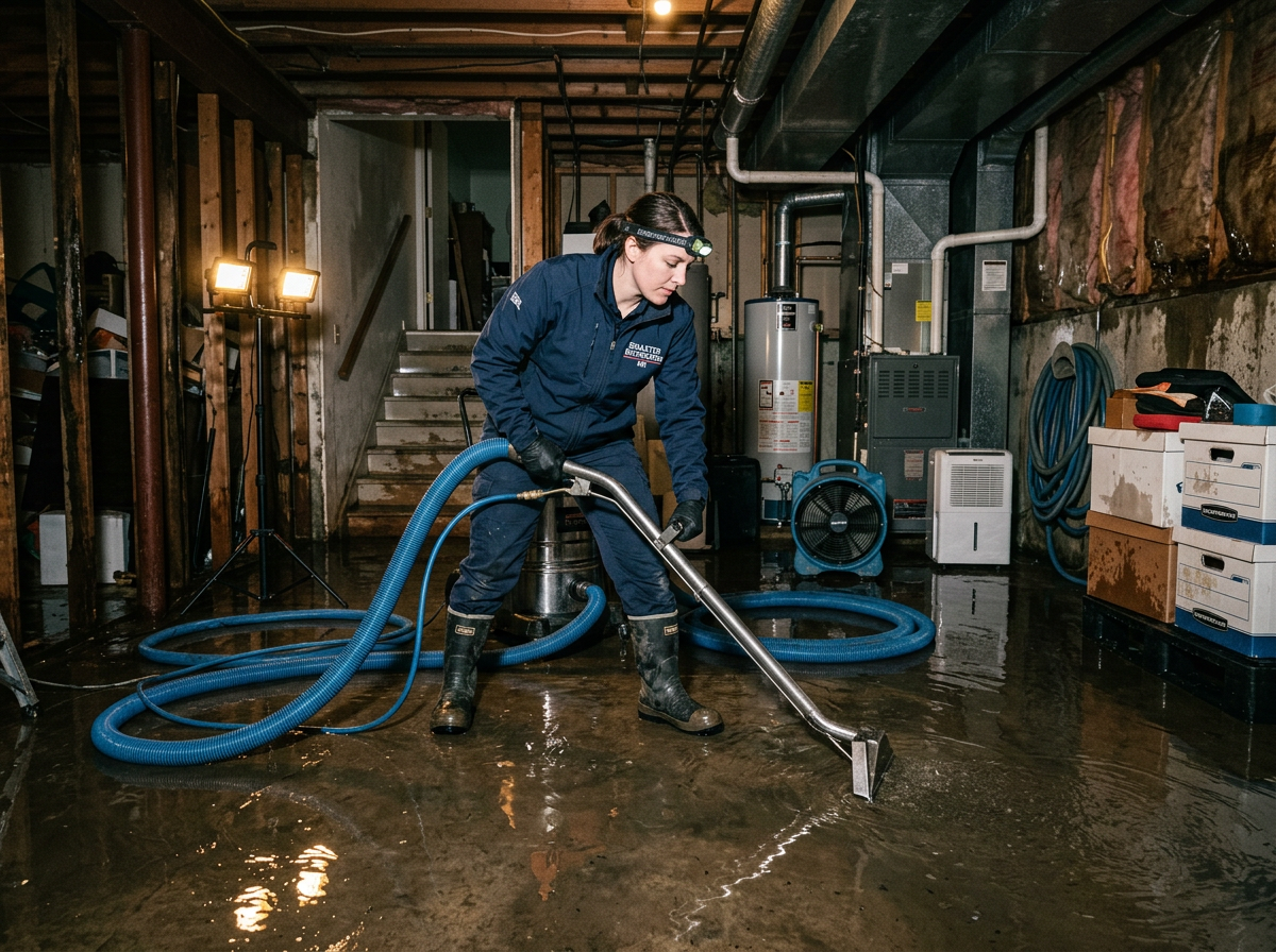 water damage restoration work by Twin Cities Flood Response in Osseo, Minnesota