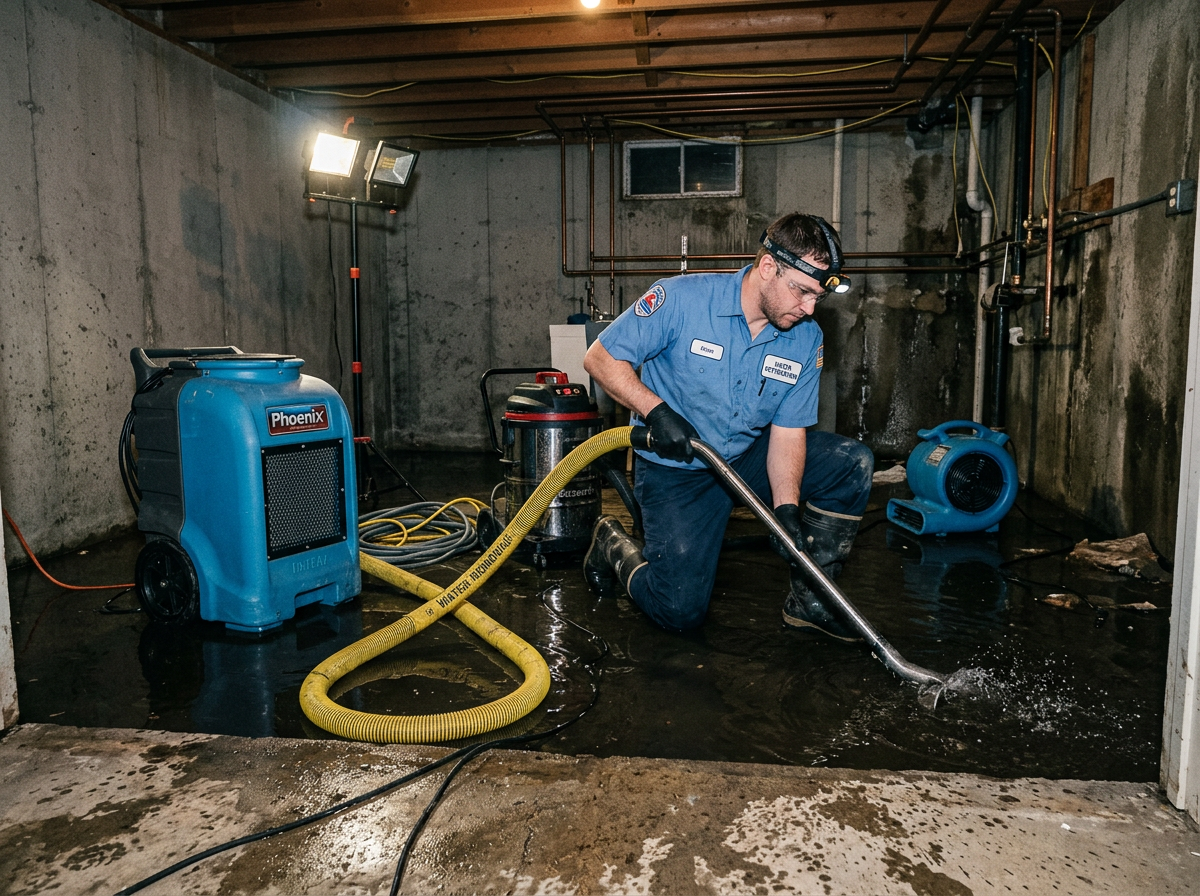 Basement Water Removal in Osseo